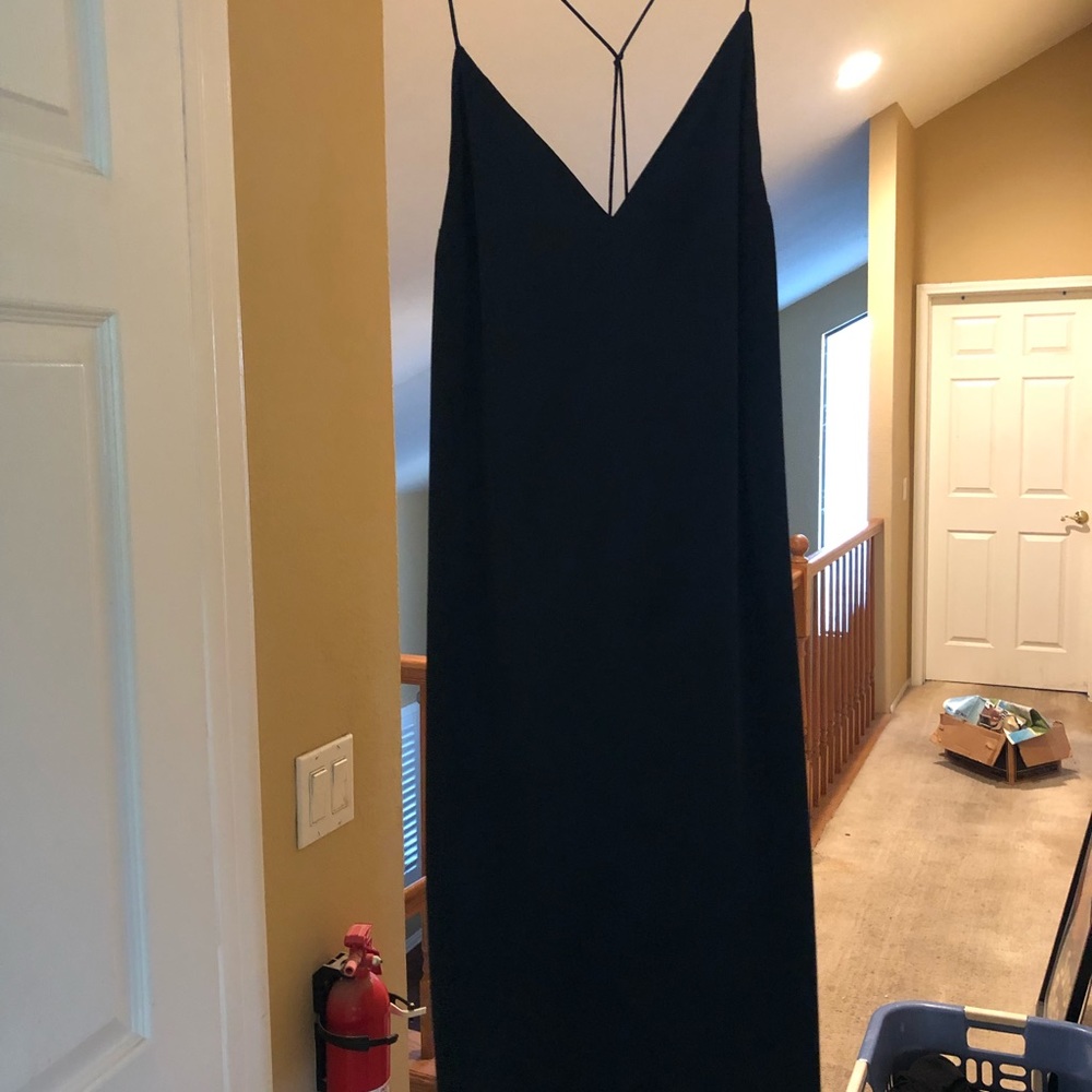 Black silk dress